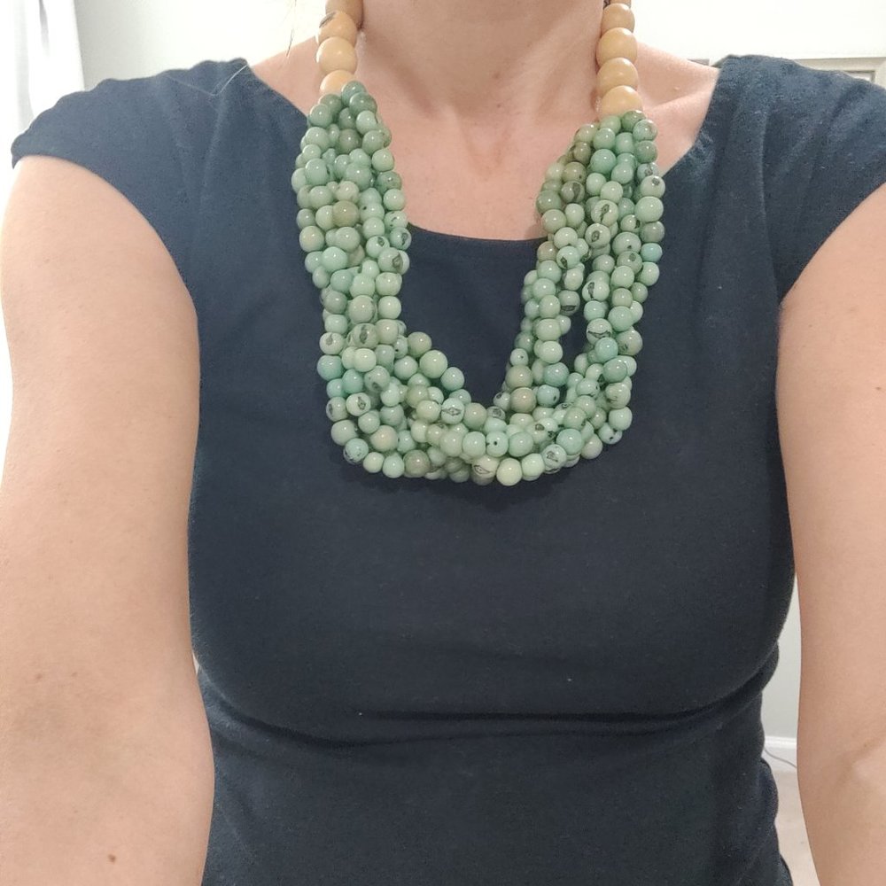 Teal turquoise necklace